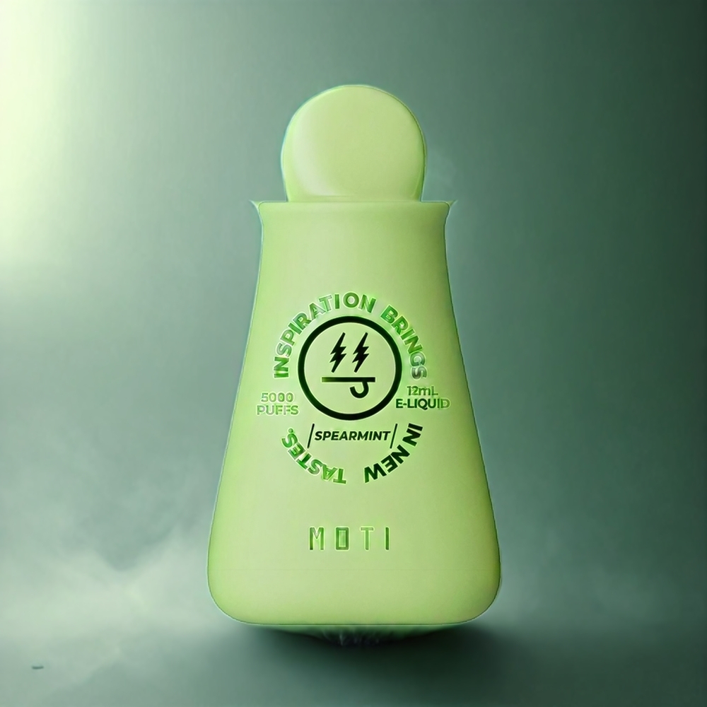Partihandel Sverige MOTI BEAKER 5000 Förbrukningsbar Vape Grönmynta 12mL 650mAh