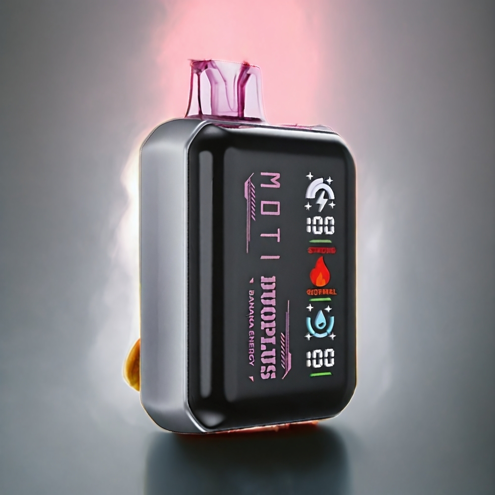 Partihandel Sverige MOTI DUOPLUS Metallic Paint 20000 Engångs Vape Banan Energi Smart Max-Skärm 11W/20W