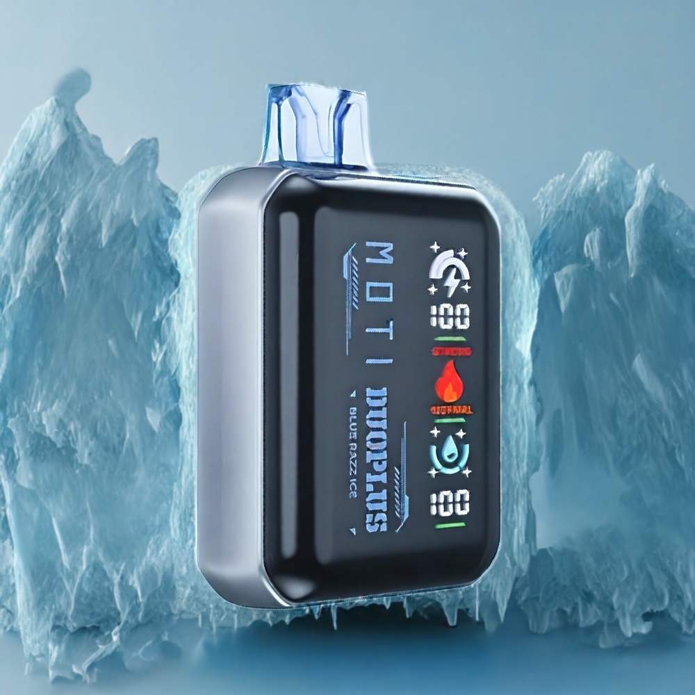 Partihandel Sverige MOTI DUOPLUS Metallic Paint 20000 Engångs Vape Blå Hallon Is Smart Max-Skärm 11W/20W
