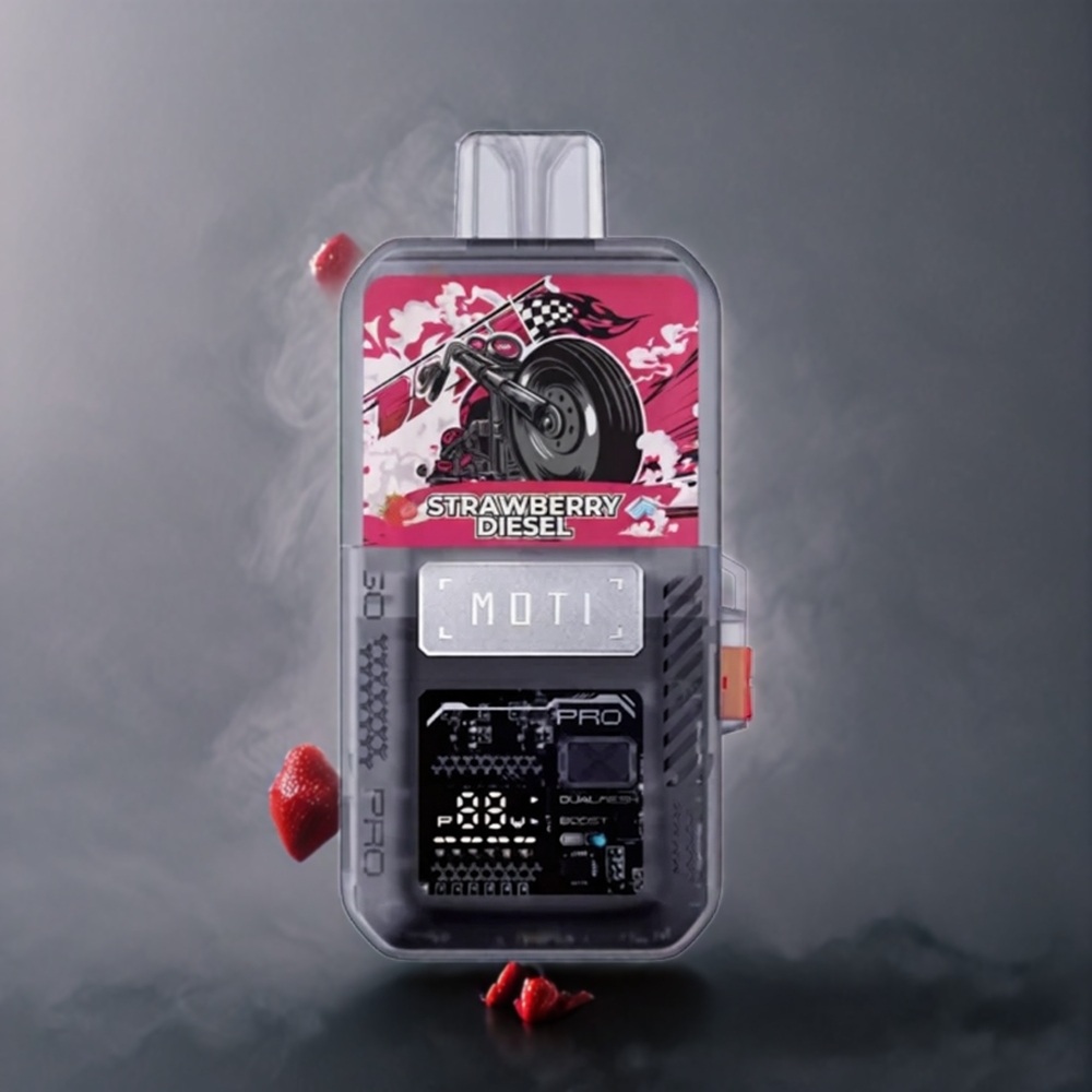 Partihandel Sverige MOTI GO PRO 12000 Engångs Vape Jordgubb Diesel 16mL 12000 Puffs 50mg