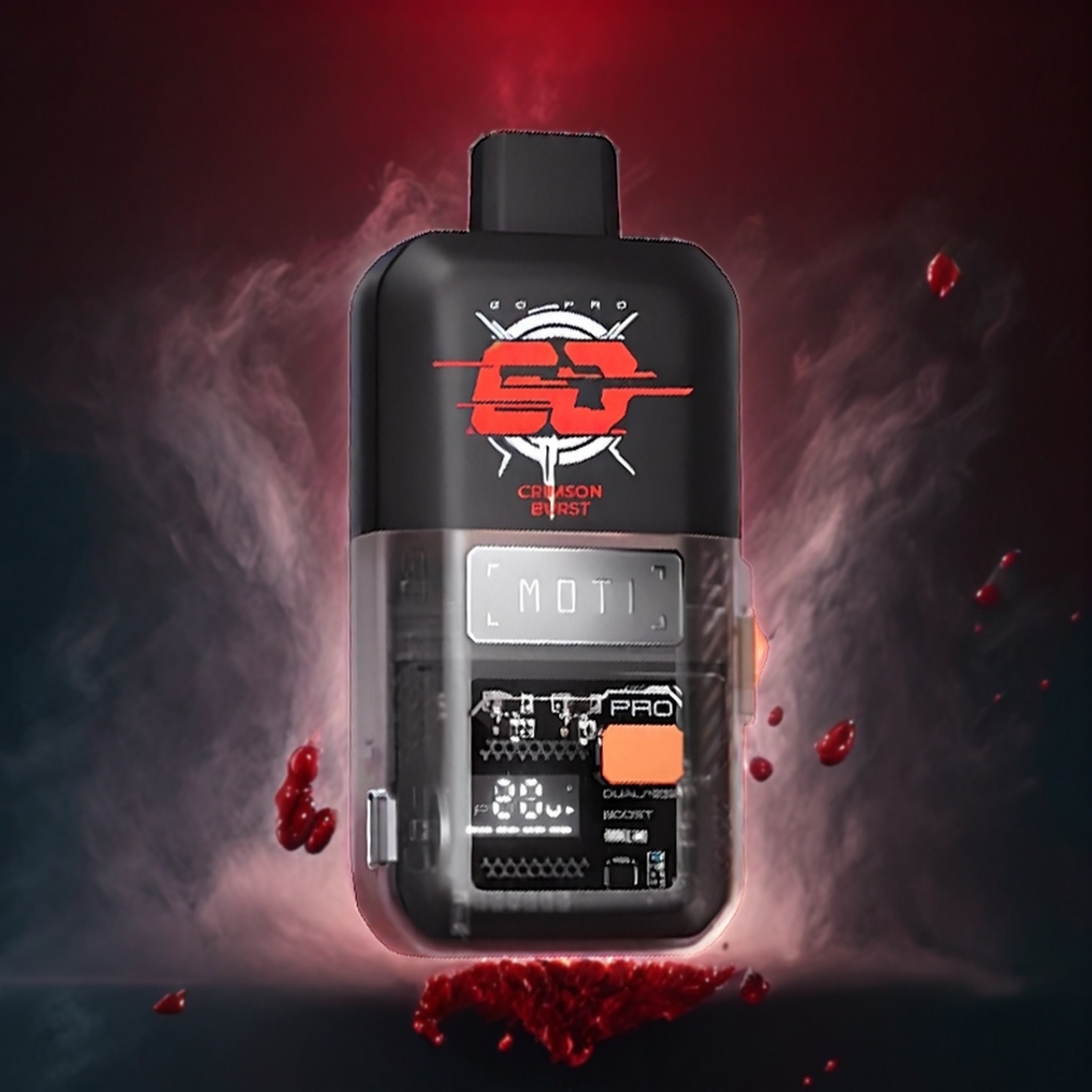 Partihandel Sverige MOTI GO PRO-BATTERY 12000 Dubbel MESH 1.0 Ohm Engångspod Röd Explosion