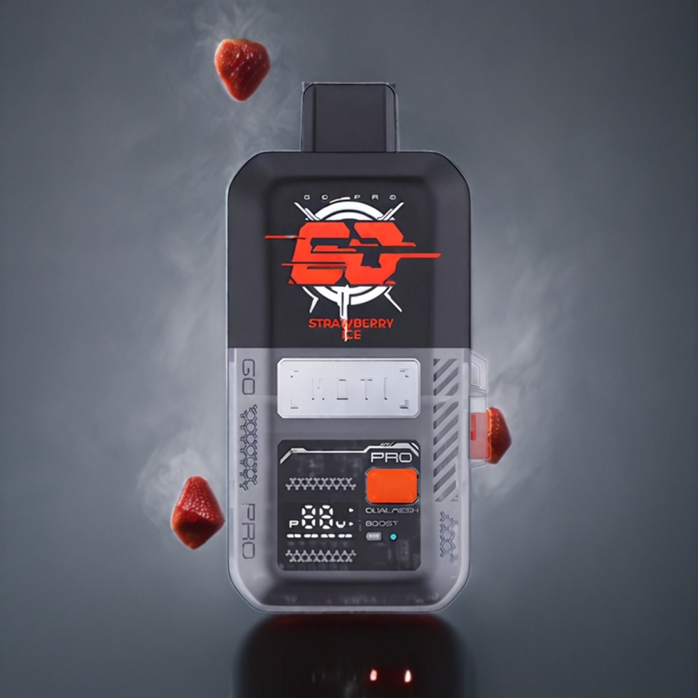 Partihandel Sverige MOTI GO PRO-BATTERY 12000 Engångspod Jordgubb Is 16mL 12000 Puffar Smart Display