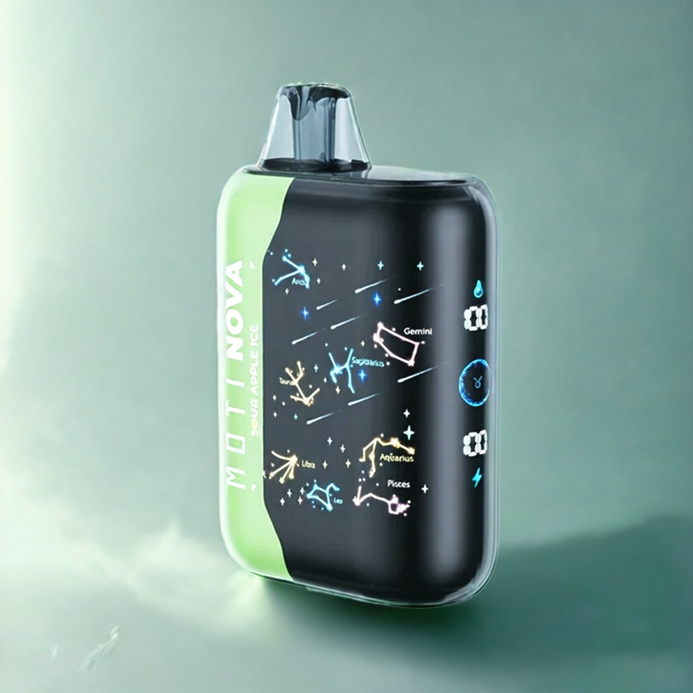 Partihandel Sverige MOTI NOVA 50K Engångsvape Syrlig Äpple Is 20mL 50mg 850mAh