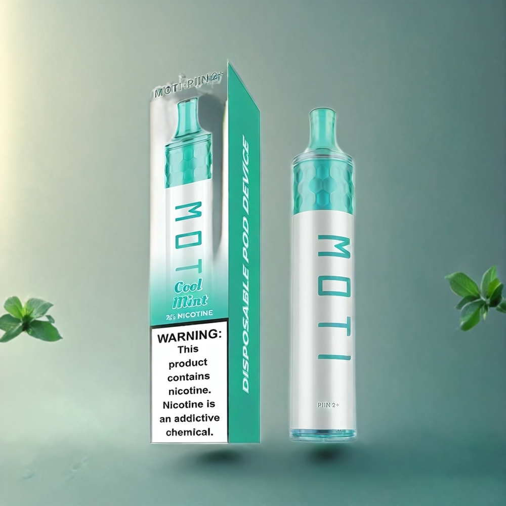 Partihandel Sverige MOTI PIIN 2+ 2000 Puffs Engångs Vape Kylmynta 6.0mL 50mg