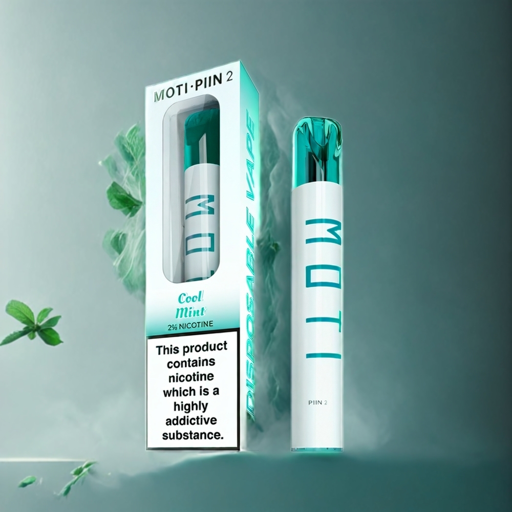 Partihandel Sverige MOTI PIIN 2 600 Puffs Engångs Vape Kylmynta 2.0mL 400mAh