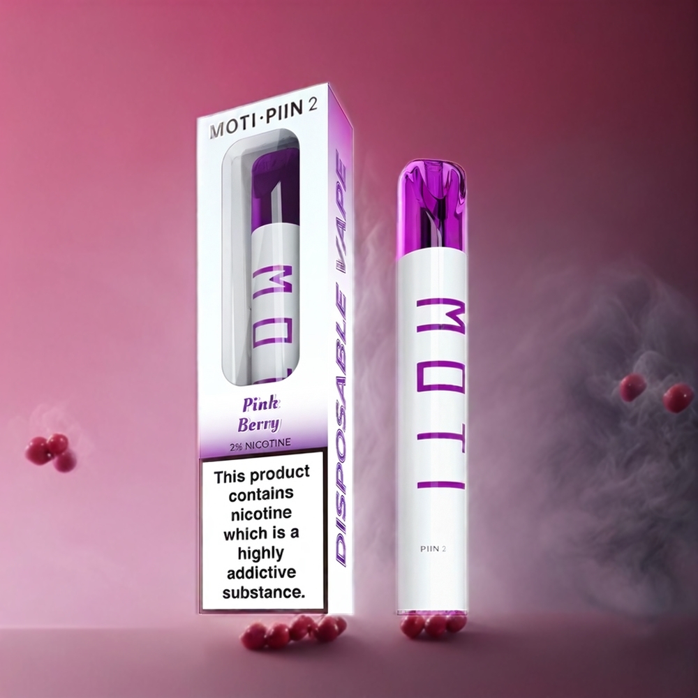 Partihandel Sverige MOTI PIIN 2 600 Puffs Engångs Vape Rosa Bär 2mL 400mAh 7.7W