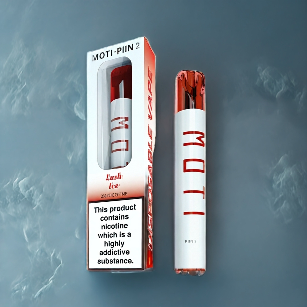 Partihandel Sverige MOTI PIIN 2 600 Puffs Engångsvape 2 Munnar 2% Nikotin 2.0mL Lush Is