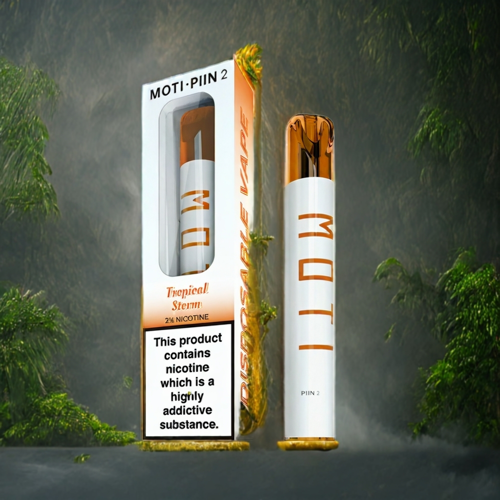 Partihandel Sverige MOTI PIIN 2 600 Puffs Engångsvape Tropisk Storm 2% Nikotin 2.0mL