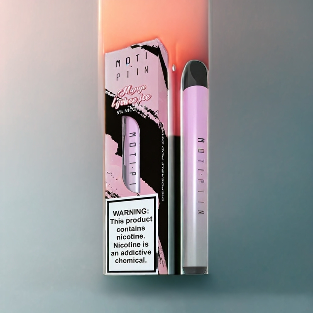 Partihandel Sverige MOTI PIIN Engångs E-Cigarett Mango Lychee Is 1 Munstycke 2% Nikotinsalt 1.6mL 320mAh