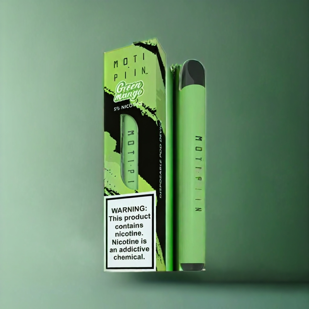 Partihandel Sverige MOTI PIIN Engångs Vape Grön Mango 1 2%/5% Nikotinsalt 1.6mL 320mAh