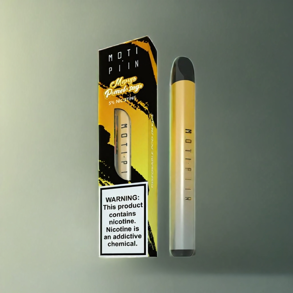 Partihandel Sverige MOTI PIIN Engångs Vape Mango Pomelo Sago 1.6mL 320mAh 2-5% Nikotin 1 mun