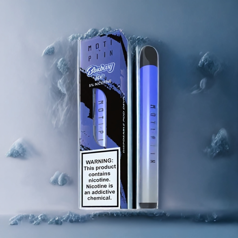 Partihandel Sverige MOTI PIIN Engångsvape Blåbär Is 1 2%/5% Nikotinsalt 1.6mL 320mAh
