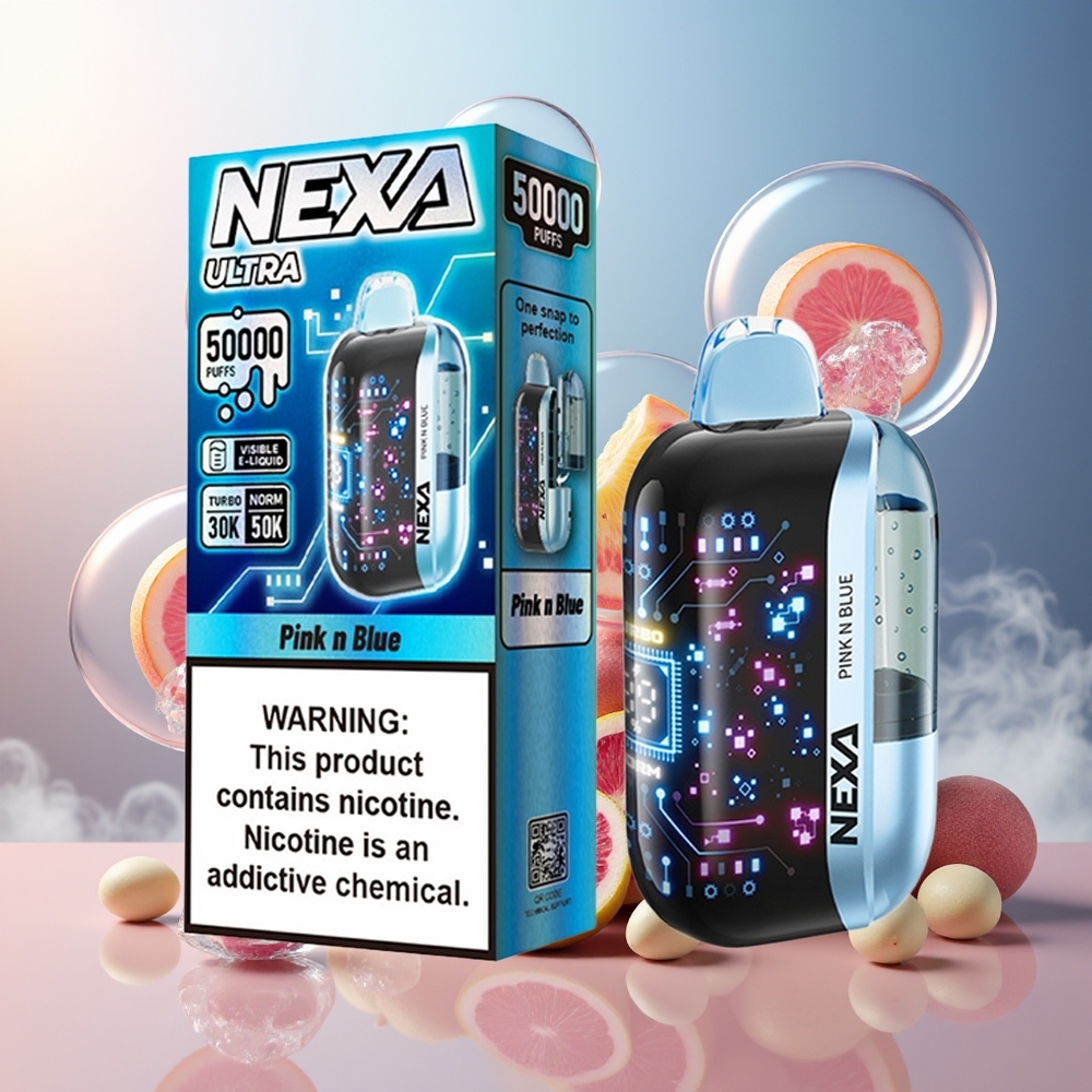 Partihandel Sverige NEXA Ultra 50000 Puffs 20ml 800mAh 5% Nikotin Rosa & Blå