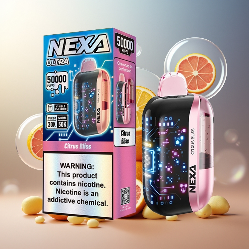 Partihandel Sverige NEXA Ultra 50000 Puffs 20ml 800mah Display Citrus Glädje