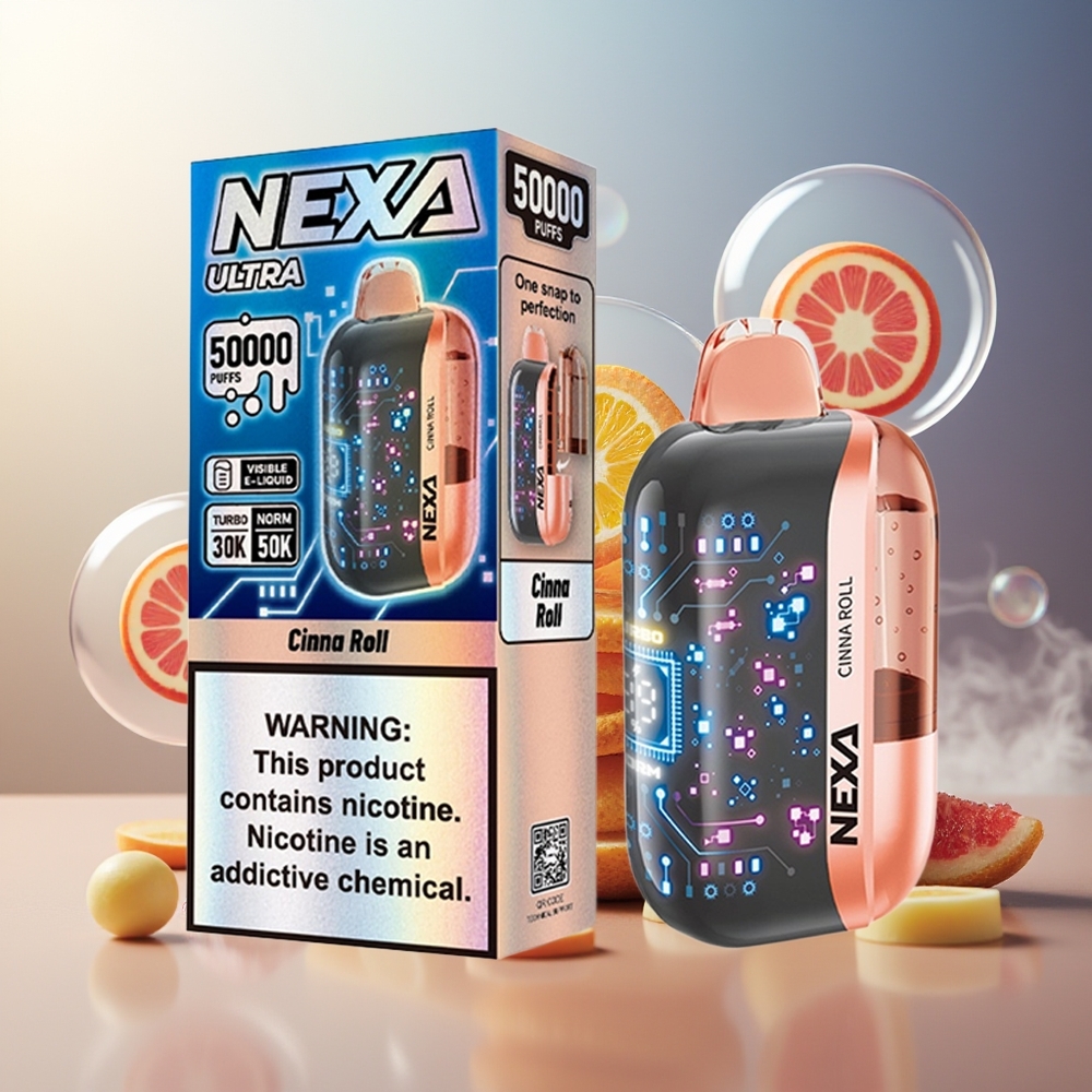 Partihandel Sverige NEXA Ultra 50000 Puffs Kanelbulle 20ml 800mAh 5%