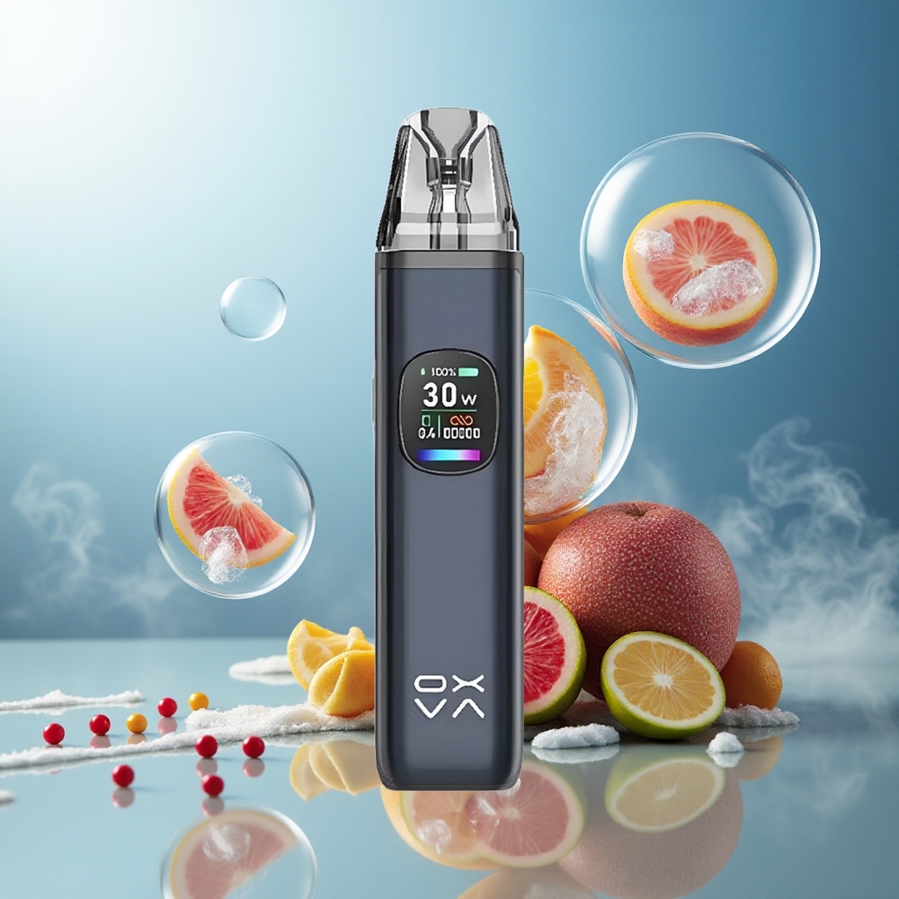 Partihandel Sverige Oxva Xlim Pro 2 30W Pod Kit Titanium Blå 1300mAh TFT Skärm