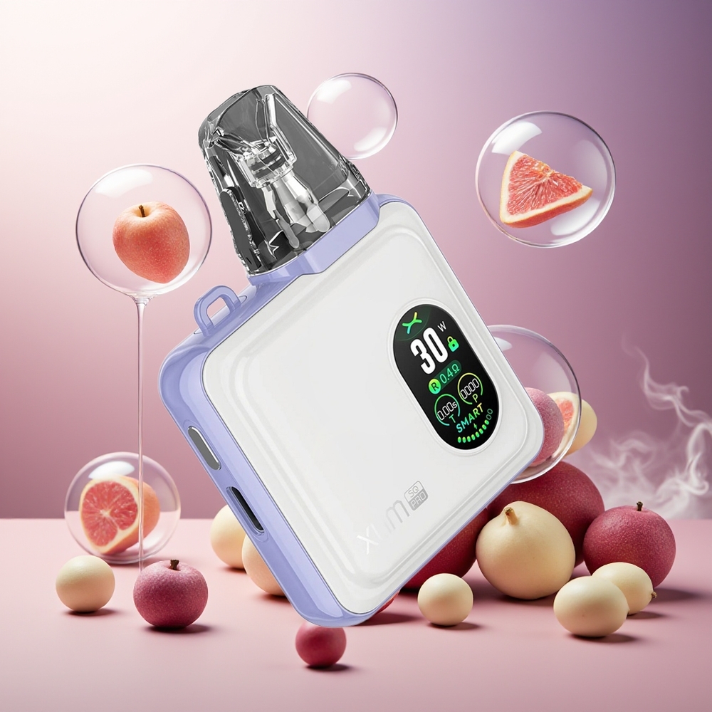 Partihandel Sverige Oxva Xlim SQ Pro 30W 1200mAh TFT Luftflöde Vape Kit Ljuslila Vit