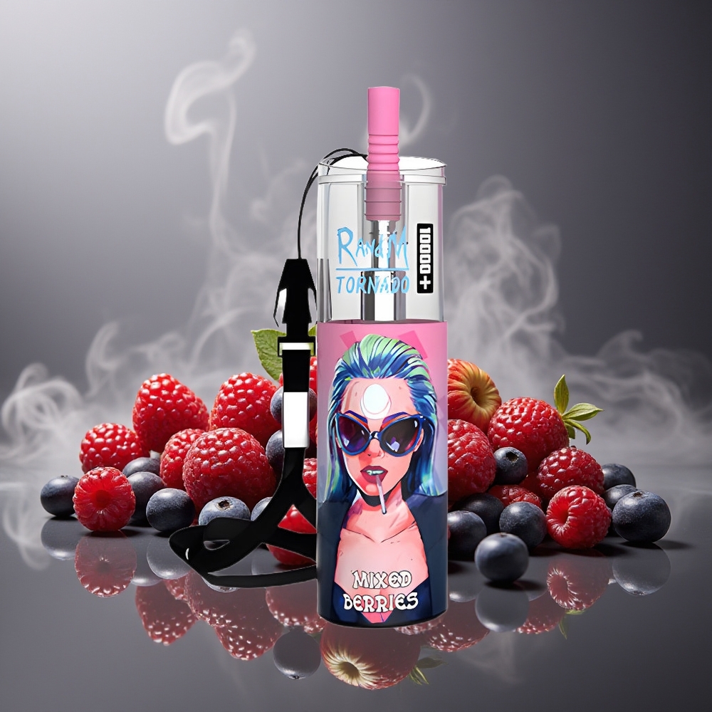 Partihandel Sverige RandM Fumot Original Tornado 10000 Plus Disposable Vape Blandade Bär Mesh Coil 20ml Type-C RGB