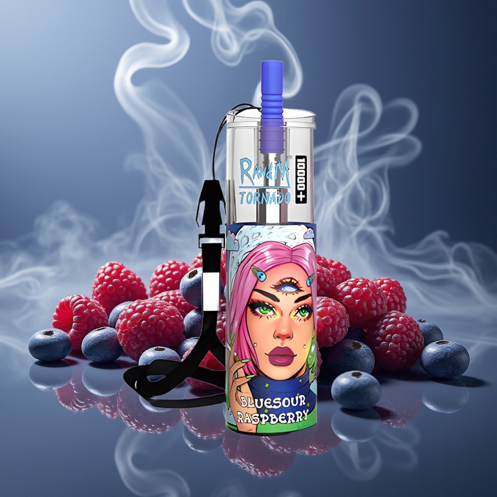 Partihandel Sverige RandM Fumot Original Tornado 10000 Plus Mesh Coil 20 ml Blåsur Hallon