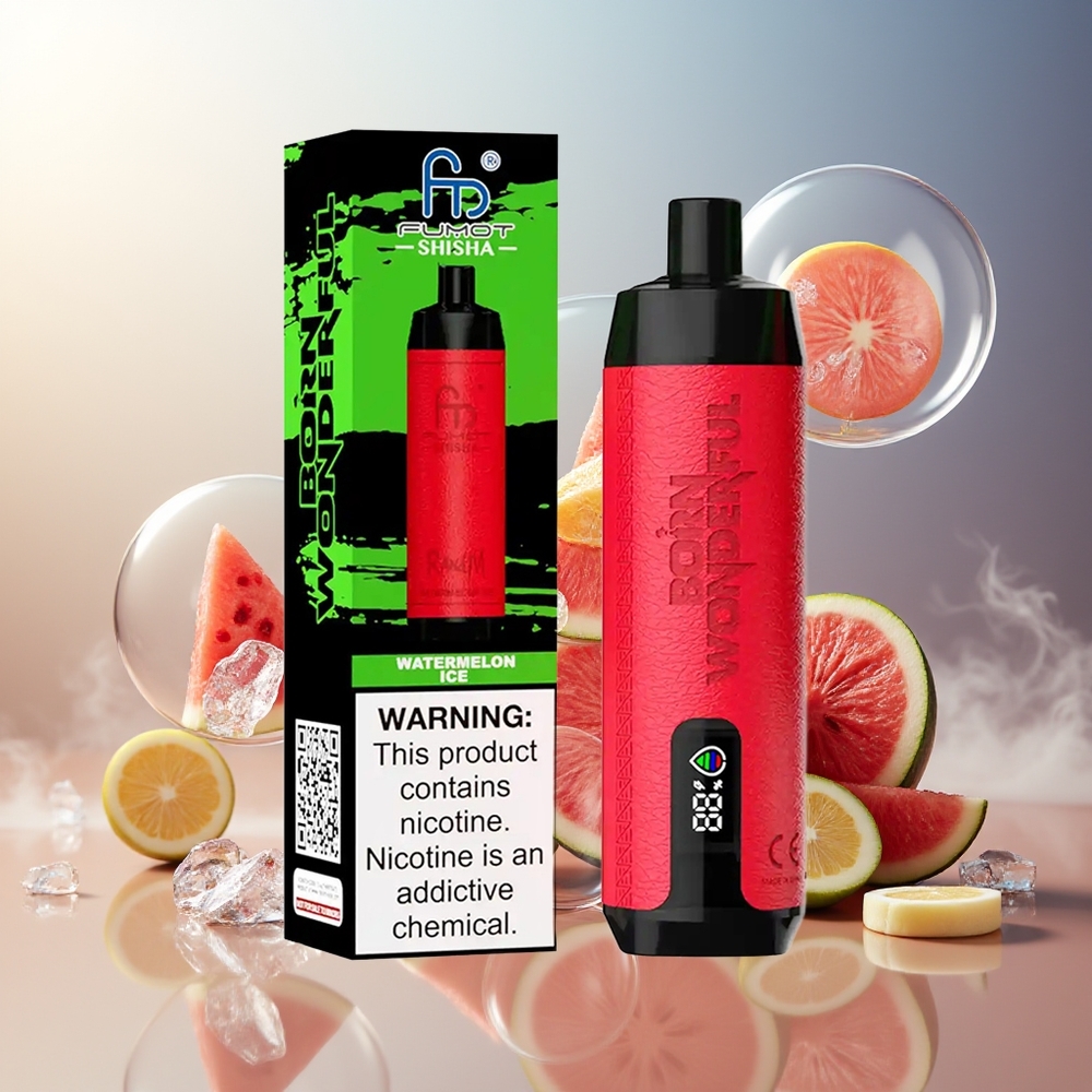 Partihandel Sverige RandM Fumot Shisha 10000 Puffs Vattenmelon Is Disposable 18ml 850mAh Type-C
