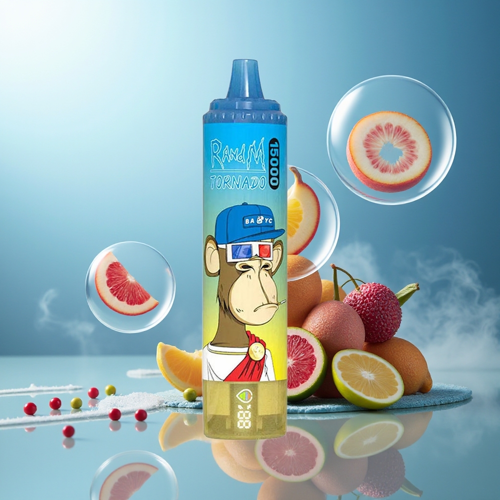 Partihandel Sverige RandM Fumot Tornado 15000 Puffs 25ml 850mAh Mesh Herr Blå