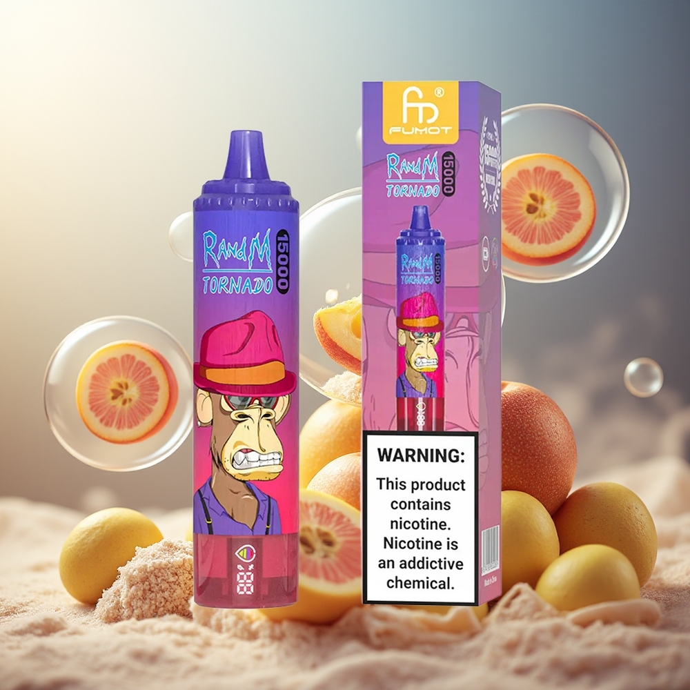 Partihandel Sverige RandM Fumot Tornado 15000 Puffs 25ml 850mAh Sursäpple