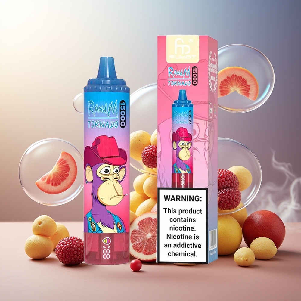 Partihandel Sverige RandM Fumot Tornado 15000 Puffs 25ml LCD Blandade Bär