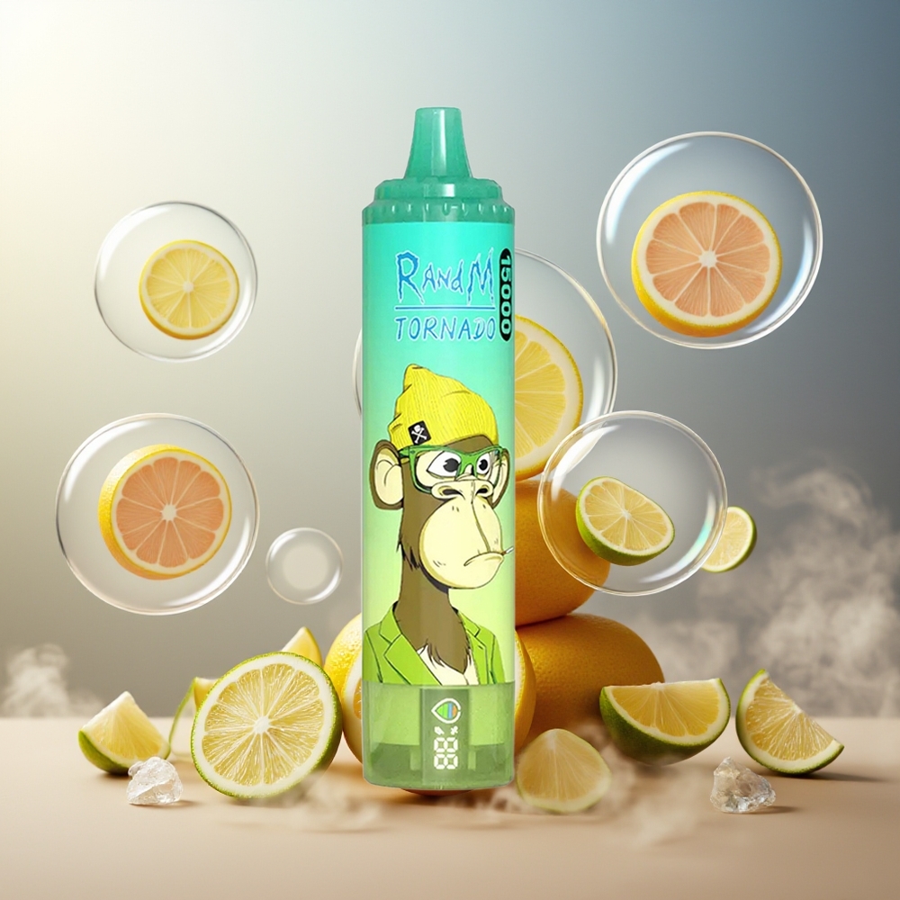 Partihandel Sverige RandM Fumot Tornado 15000 Puffs 25ml LCD Limeskål