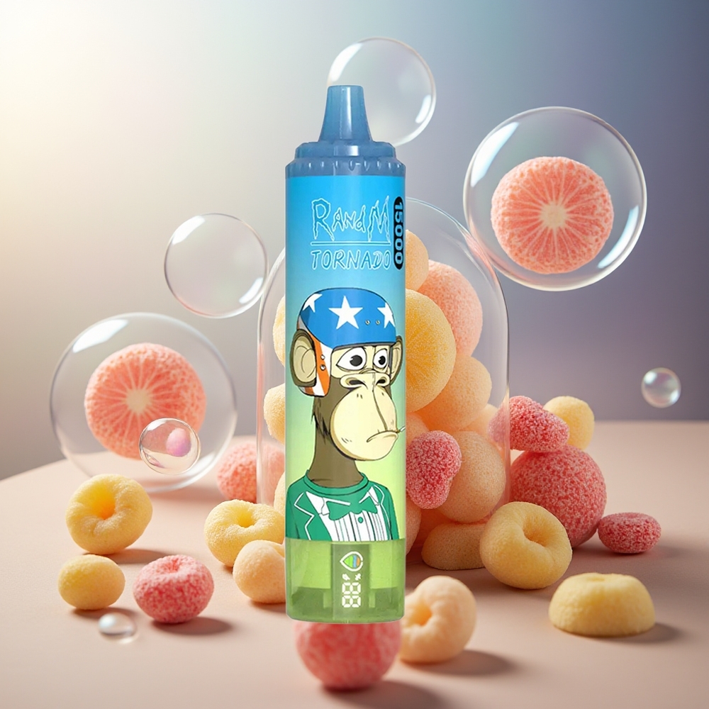 Partihandel Sverige RandM Fumot Tornado 15000 Puffs LCD Läkemedelsbjörn 25ml 850mAh Mesh