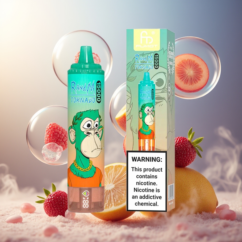 Partihandel Sverige RandM Fumot Tornado 15000 Triple Bär 25ml 850mAh Mesh LCD