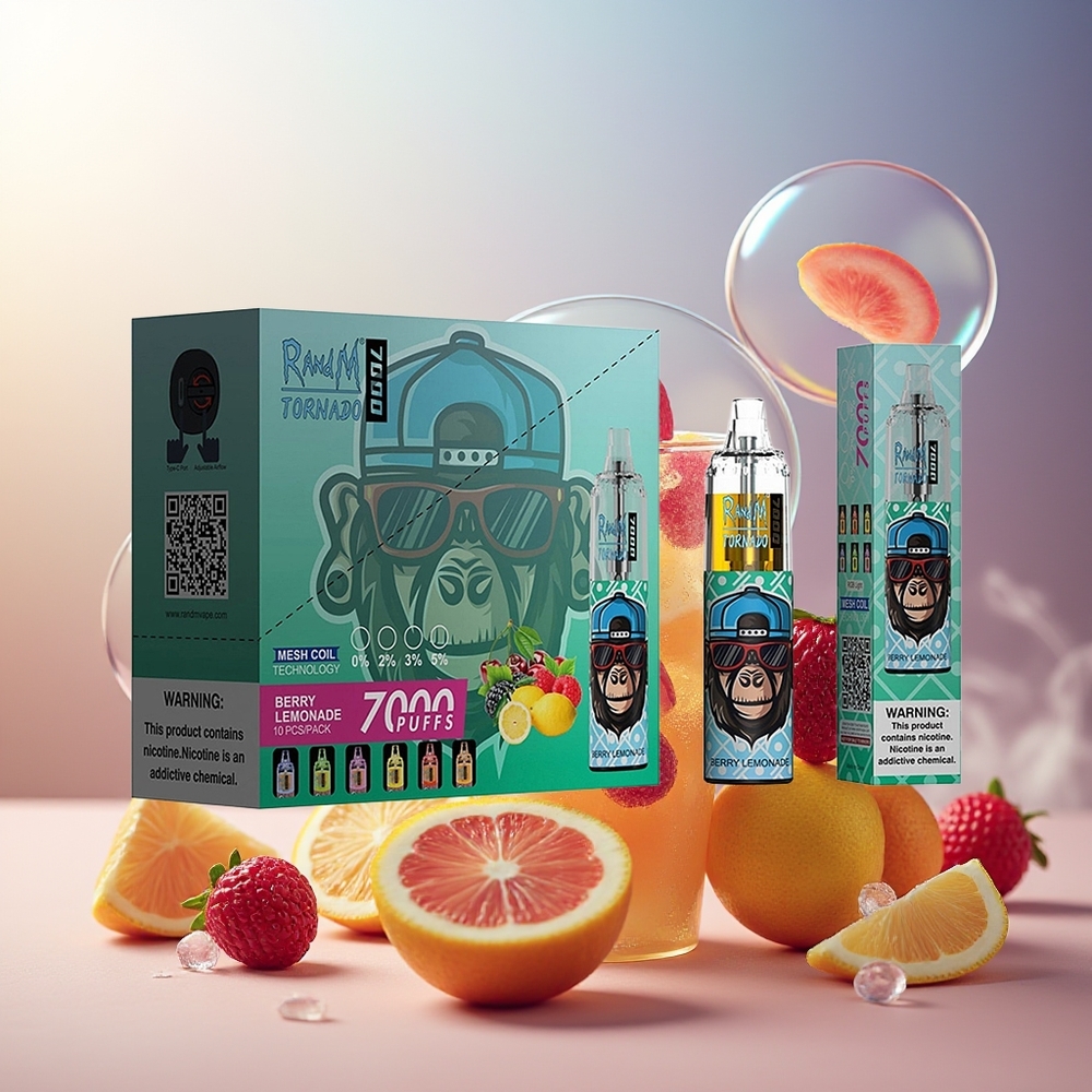 Partihandel Sverige RandM Fumot Tornado 7000 14ML Mesh Coil Bär Lemonad