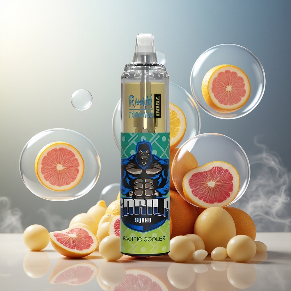 Partihandel Sverige RandM Fumot Tornado 7000 14ML Mesh RGB Airjusterbar Pasifik Kylning