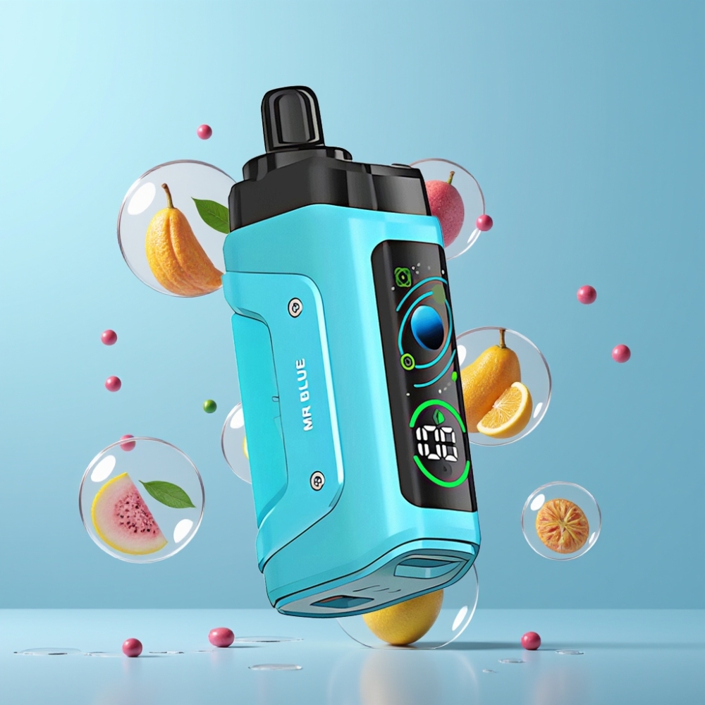 Partihandel Sverige Razz Bar 45000 Puffs Justerbar Luftflöde Type-C Laddbar Herr Blå