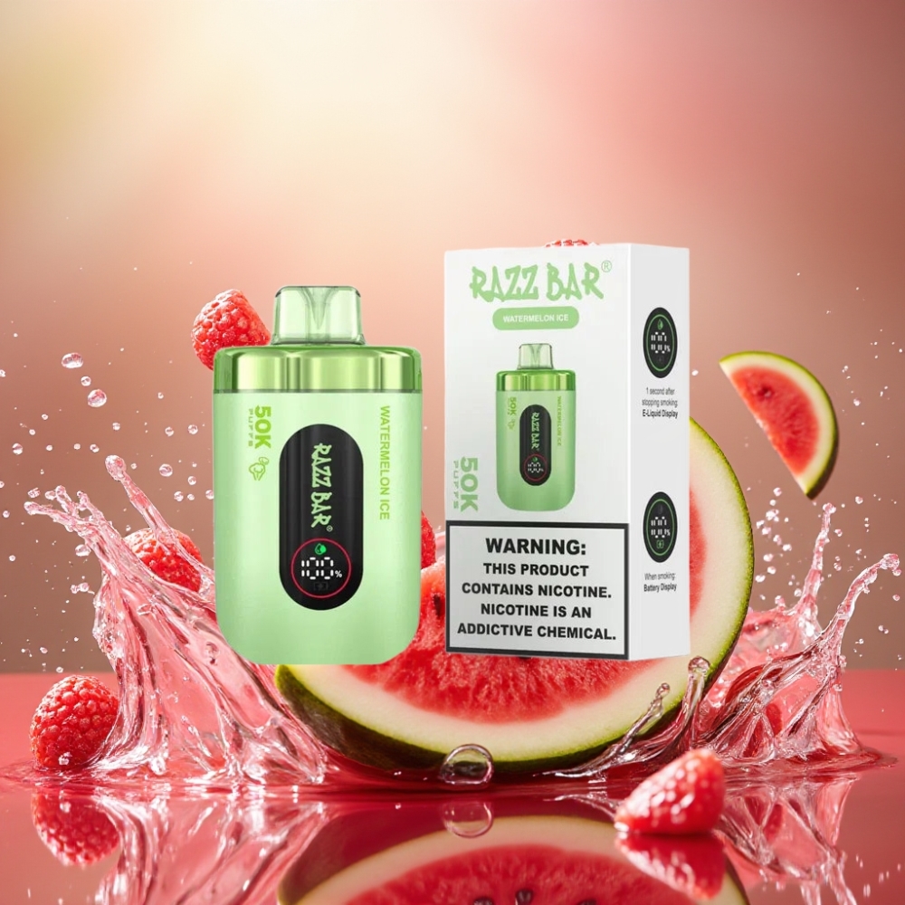 Partihandel Sverige Razz Bar 50K Puffs Vattenmelon Is 1.0 Ohm Mesh 2% Nikotin