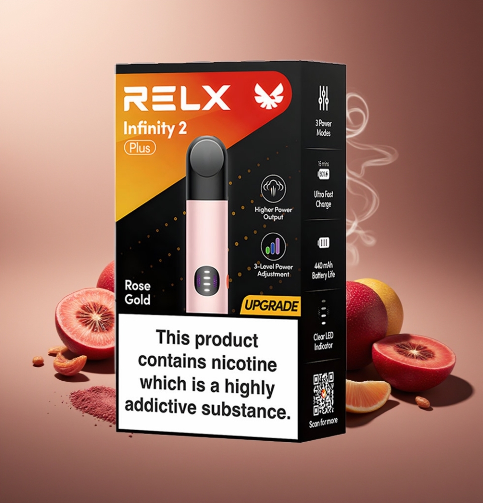 Partihandel Sverige RELX Infinity 2 Plus 600 puffar Rosenguld Adjustable 10W 1.9ml