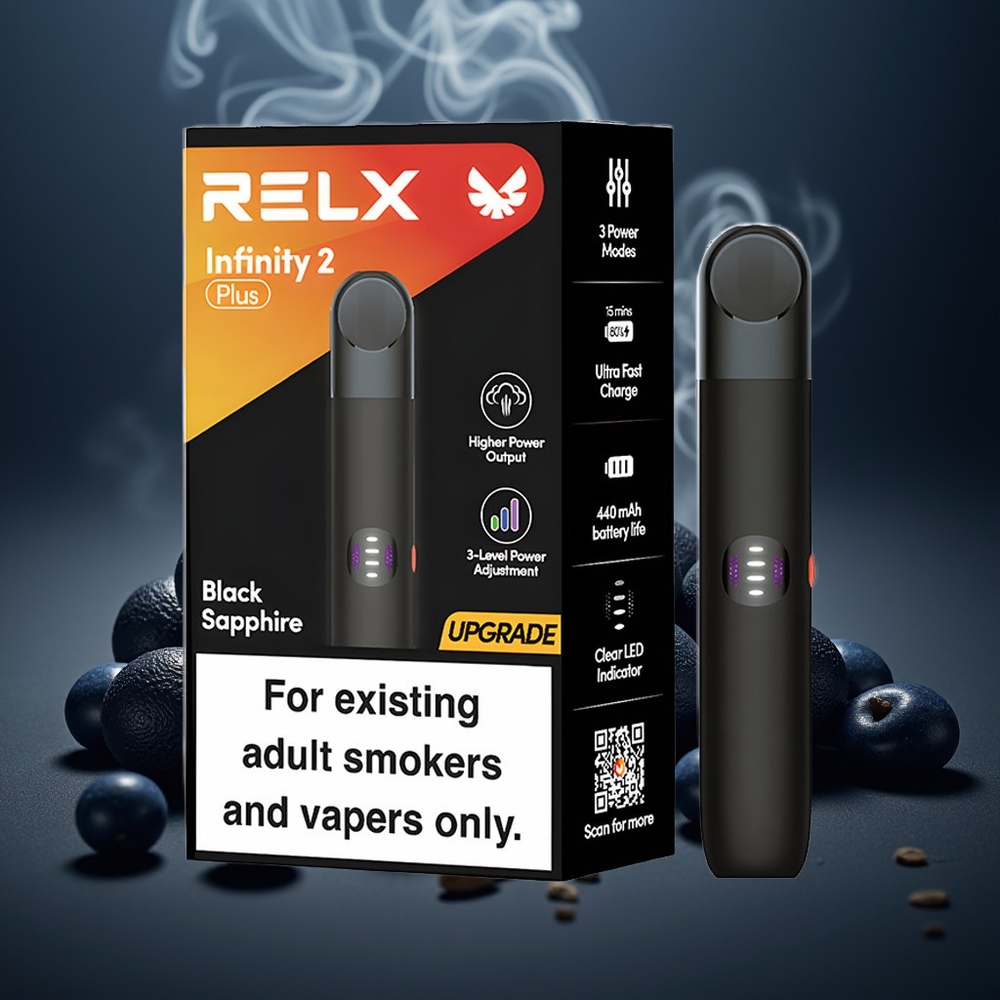 Partihandel Sverige RELX Infinity 2 Plus Munnar 10W Svart Saffir