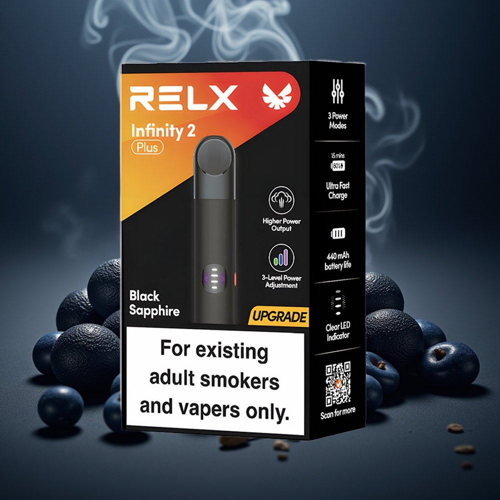 Partihandel Sverige RELX Infinity 2 Plus Munnar 10W Svart Saffir