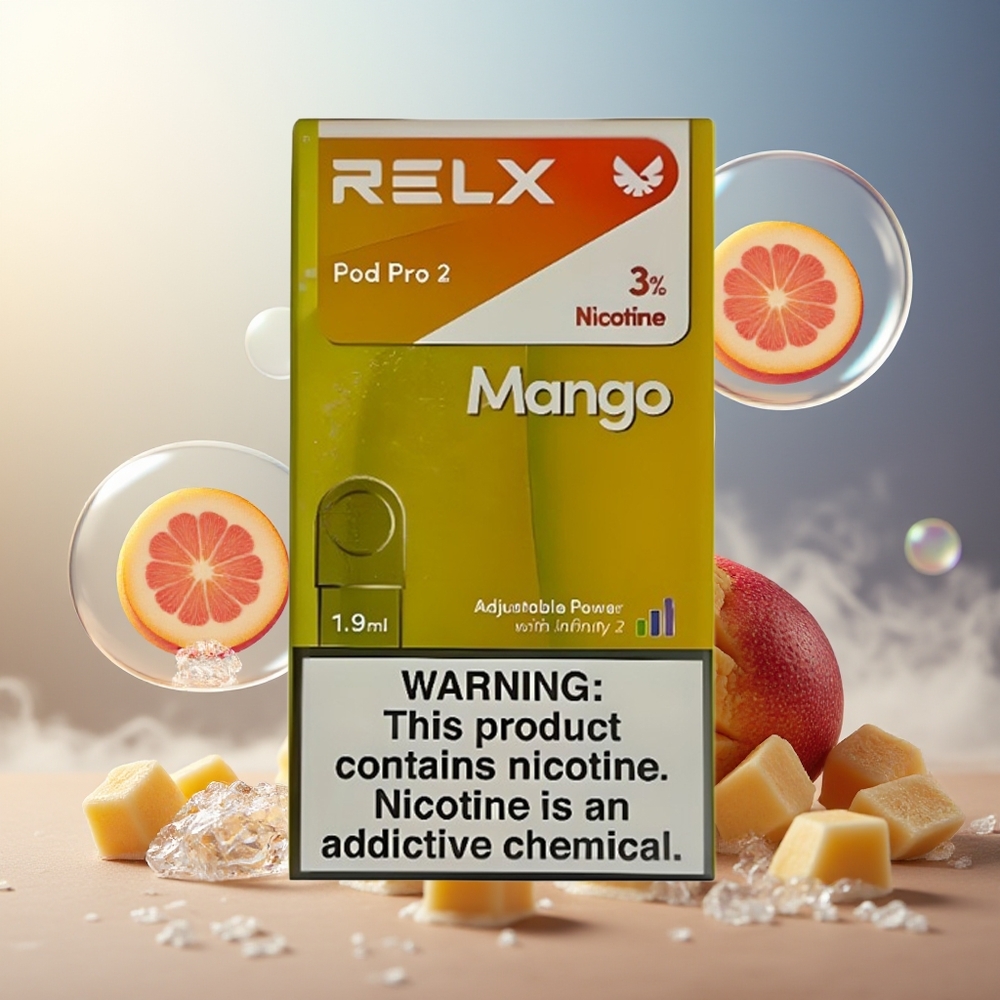 Partihandel Sverige RELX Pod Pro 2 600 puffar 1.9ml 3% Mango Is 2 st