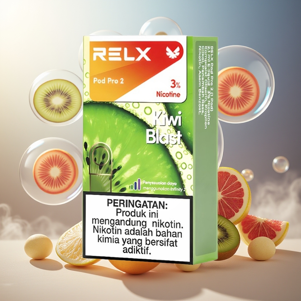 Partihandel Sverige RELX Pod Pro 2 600 puffar 1.9ml 5% 3 lägen Kiwi Explosion