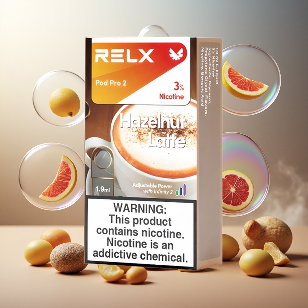 Partihandel Sverige RELX Pod Pro 2 Tre Munstycken Hasselnötslatte 1.9ml 600 Puffar 5% 3 Spänningslägen