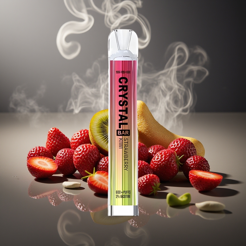 Partihandel Sverige SKE Crystal BAR 600 2ml Jordgubb Kiwi Engångsvape