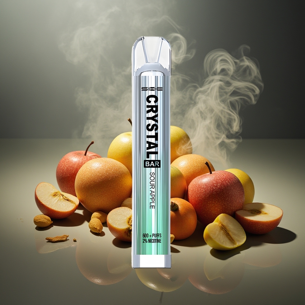 Partihandel Sverige SKE Crystal BAR 600 2ml Suräpple Mesh Coil 1.29 Ohm