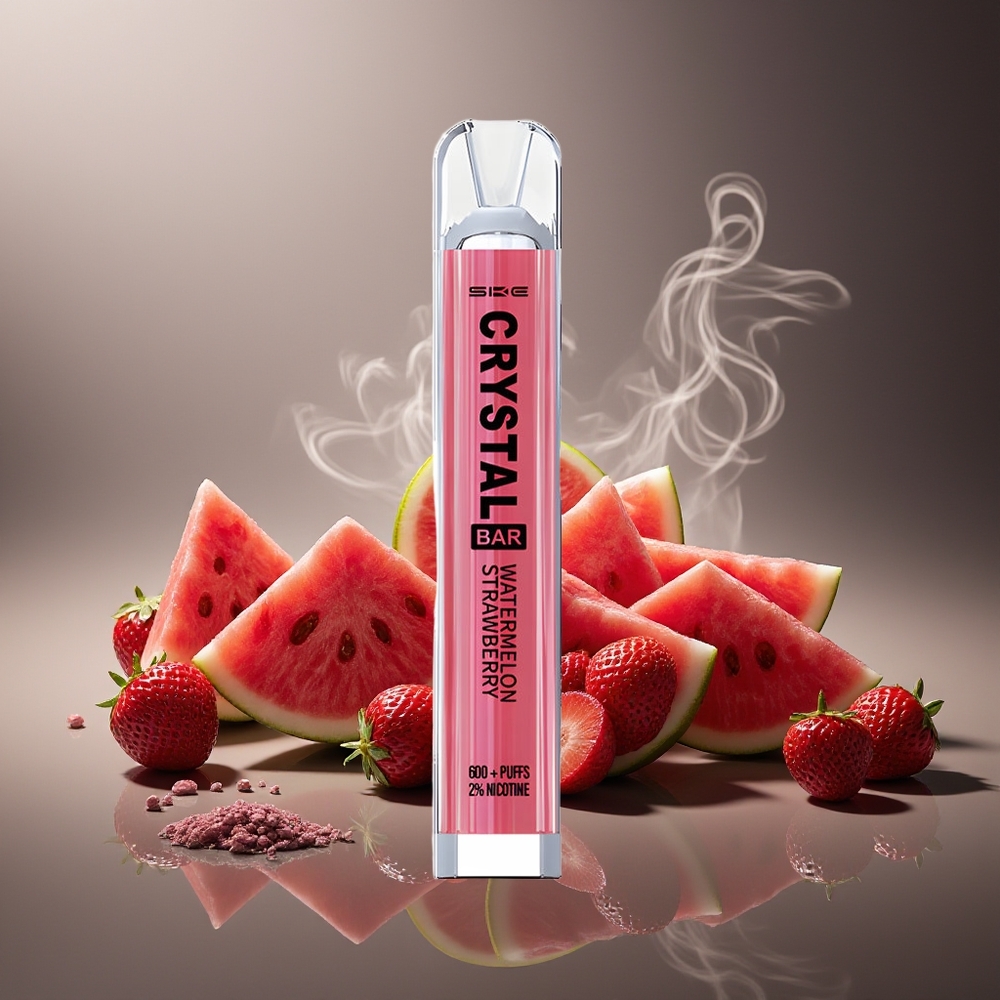 Partihandel Sverige SKE Crystal BAR 600 2ml Vattenmelon Jordgubb Engångsvape