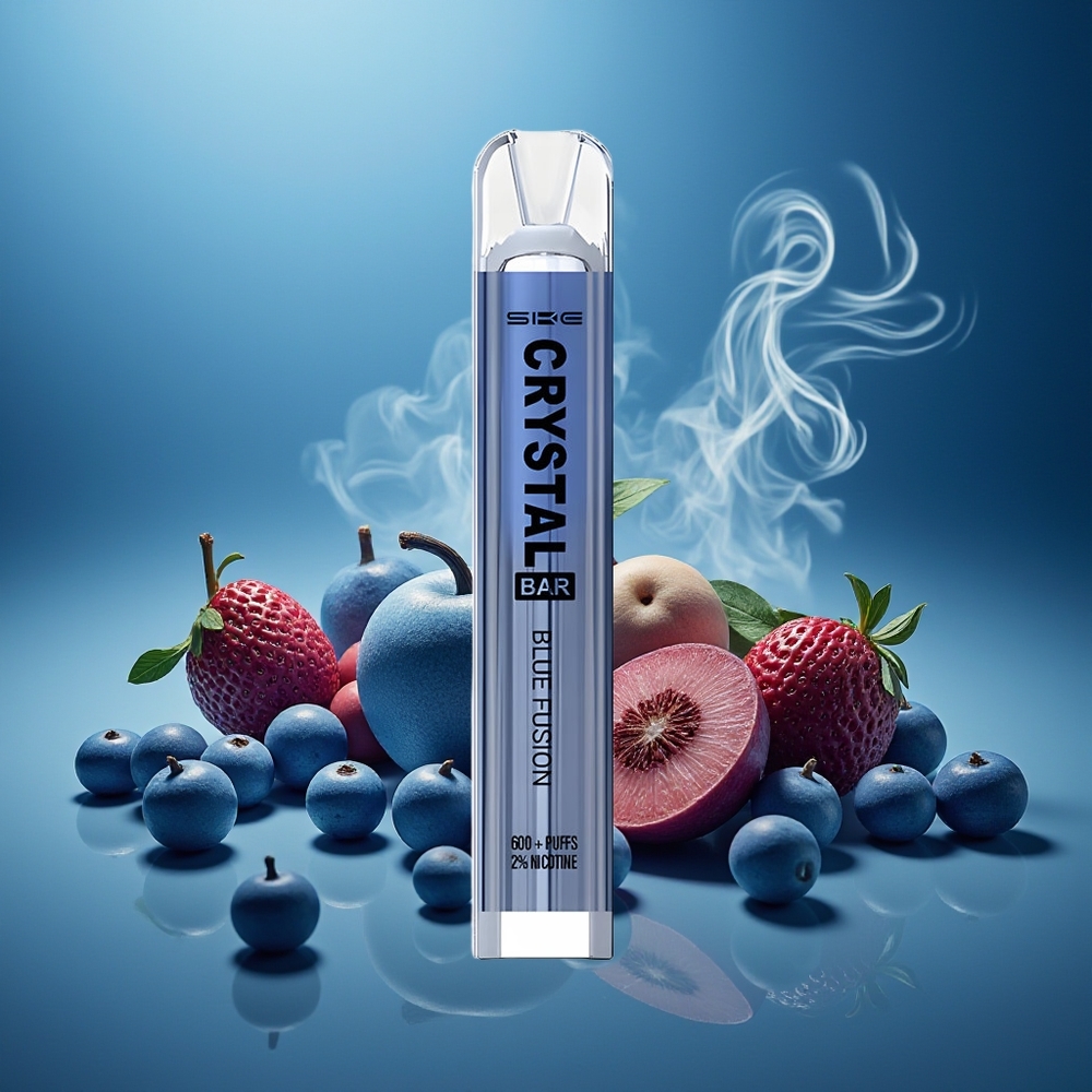 Partihandel Sverige SKE Crystal BAR 600 Blå Fusion 2.0ml 600 Puff Mesh Coil