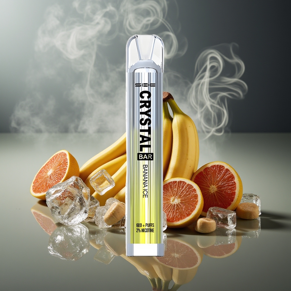 Partihandel Sverige SKE Crystal BAR 600 Engångs Vape Bananis 2ml 600 puffar