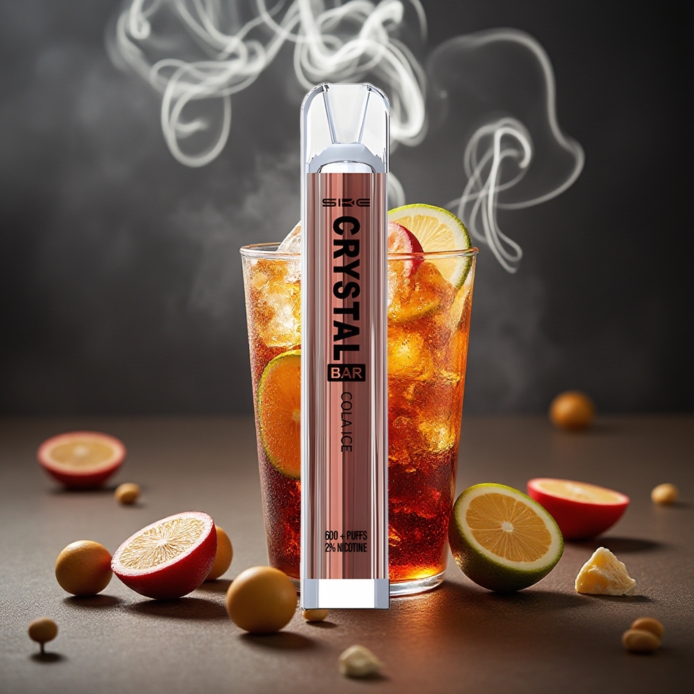 Partihandel Sverige SKE Crystal BAR 600 Engångs Vape Cola Is 2ml 500mAh 600 puff