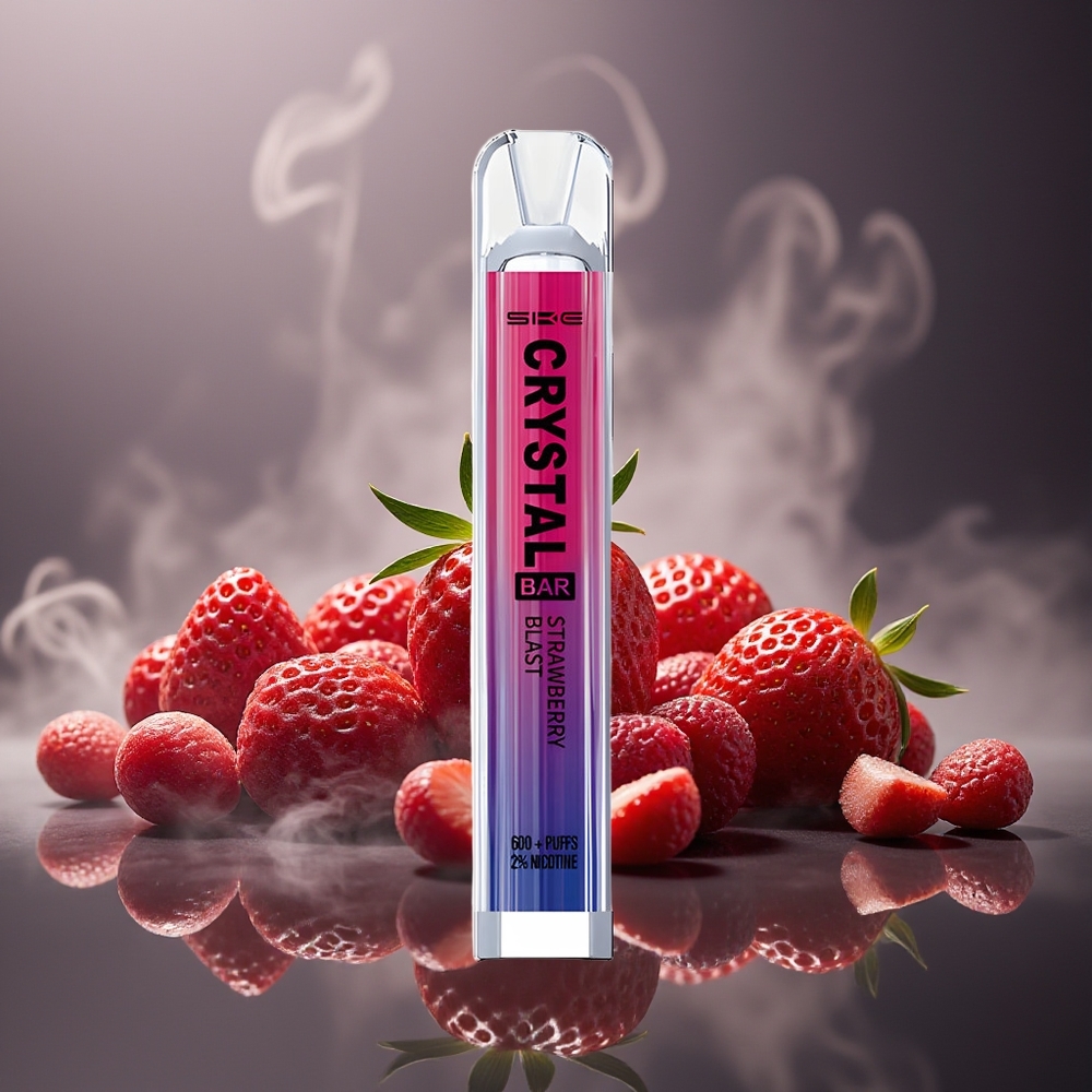 Partihandel Sverige SKE Crystal BAR 600 Engångsvape Jordgubbsblast 2ml 600 Puffar