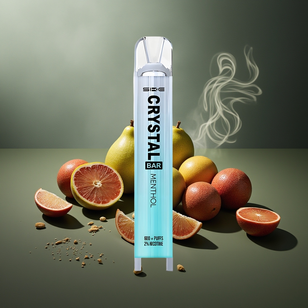 Partihandel Sverige SKE Crystal BAR 600 Engångsvape Menthol 2% Mesh Coil 600 Puffs