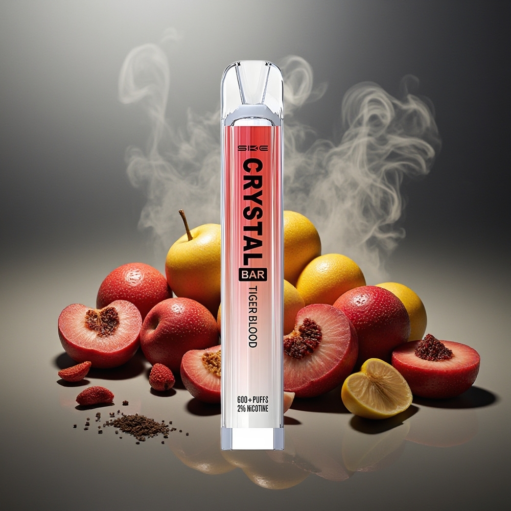 Partihandel Sverige SKE Crystal BAR 600 Tigerblod Engångsvape Mesh Coil 2.0ml