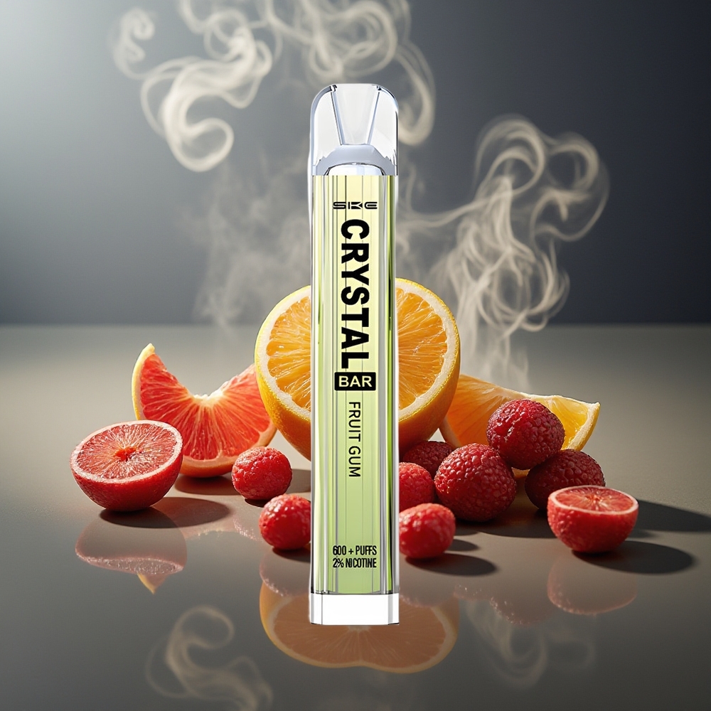 Partihandel Sverige SKE Crystal BAR Frukt Tuggummi 600 2% 500mAh 2.0ml Mesh
